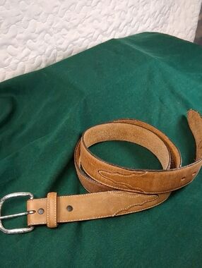 Men's Cody James  CJ53709 Western Brown Leather Belt with Silver Buckle Size 46